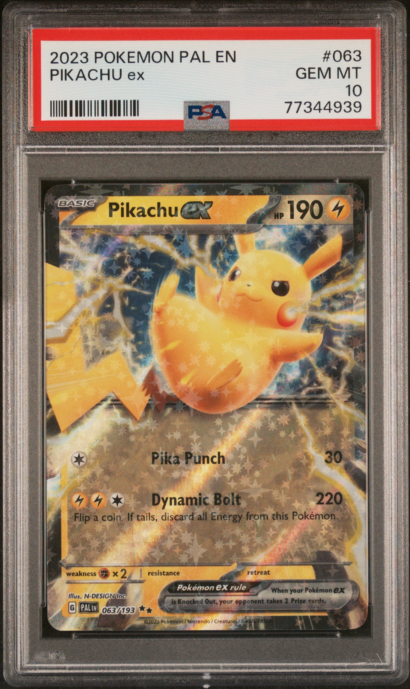 Pikachu EX - 2023 Paldea Evolved PSA 10