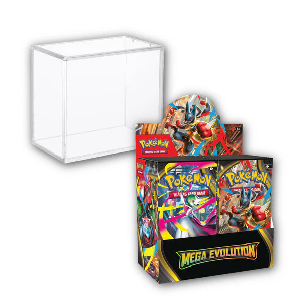 Pokemon TCG: Mega Evolution Base Booster Box + Acrylic Case Bundle