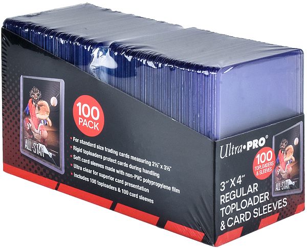 Ultra Pro: Toploader & Sleeves: Clear Regular (35PT) - Box (100 stk.)