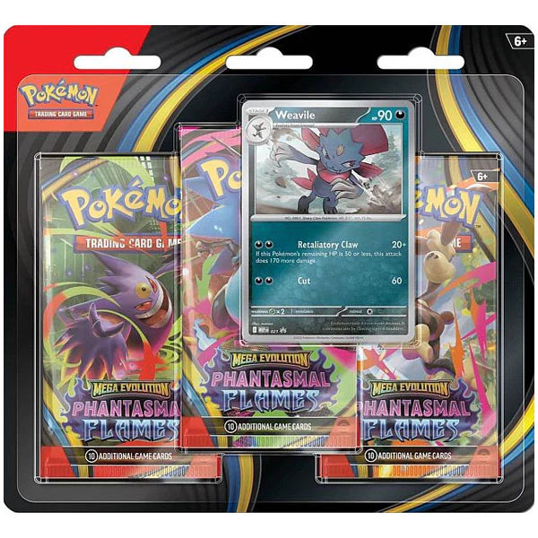 Pokémon TCG: Mega Evolution: Phantasmal Flames - 3-Pack Blister